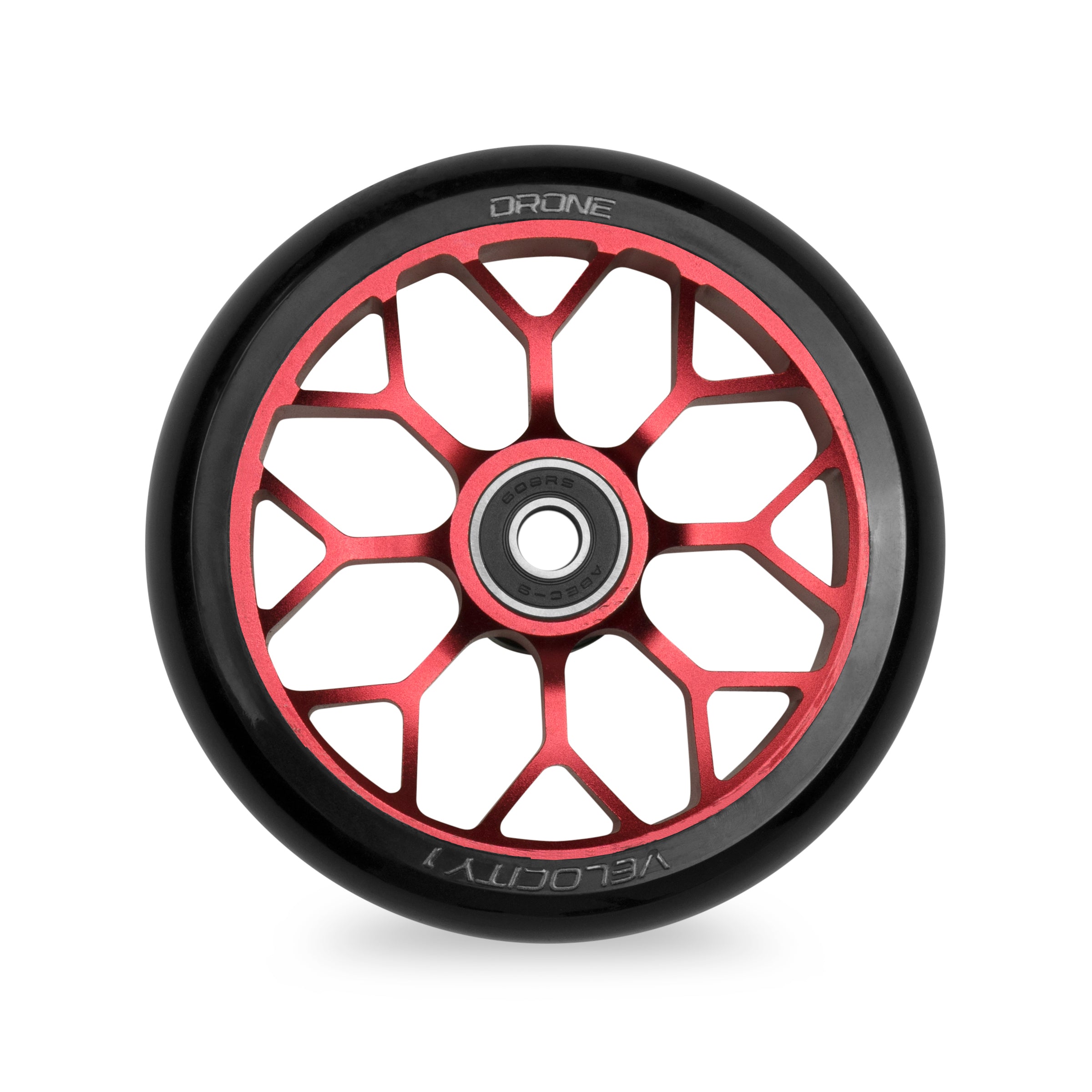 Velocity 110mm Spoked Super-Light Wheel - Red / Black